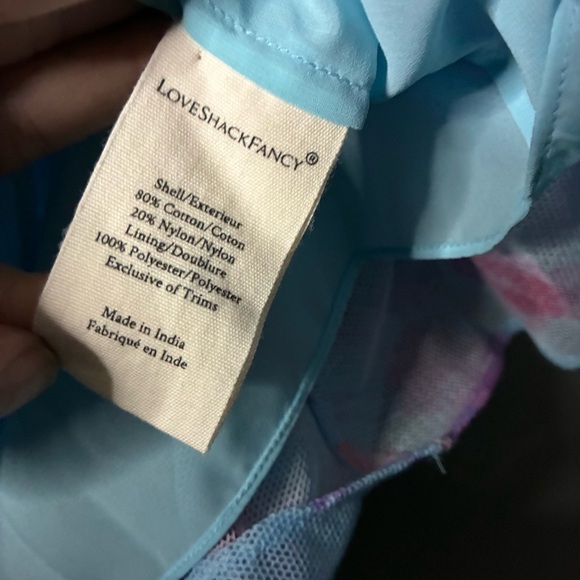 NEW LOVESHACKFANCY varsha‎ dress in ocean reef blue Floral Size 2 - Picture 8 of 13